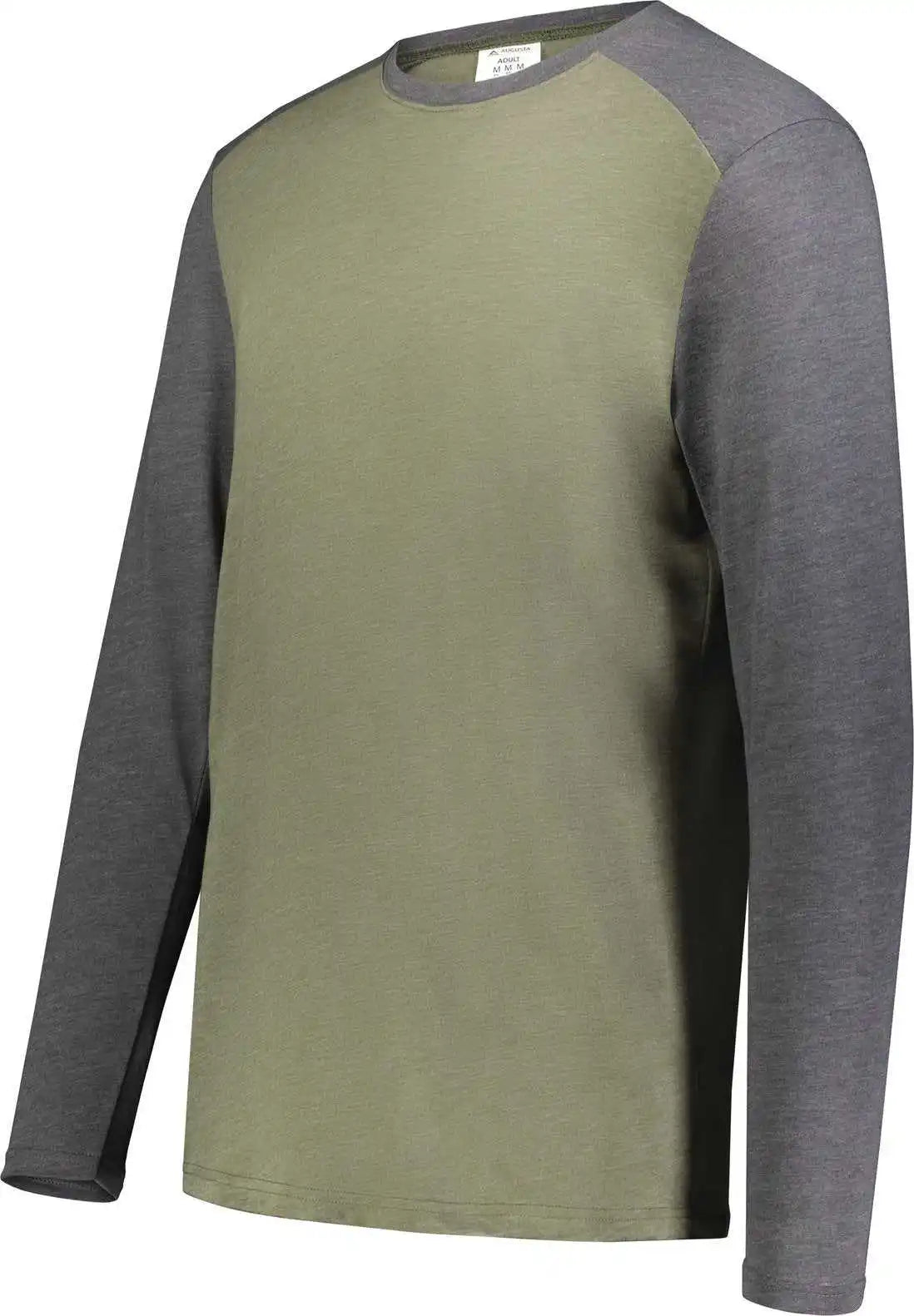 Augusta 6882 Youth Gameday Vintage Long Sleeve Tee - Olive Heather Carbon