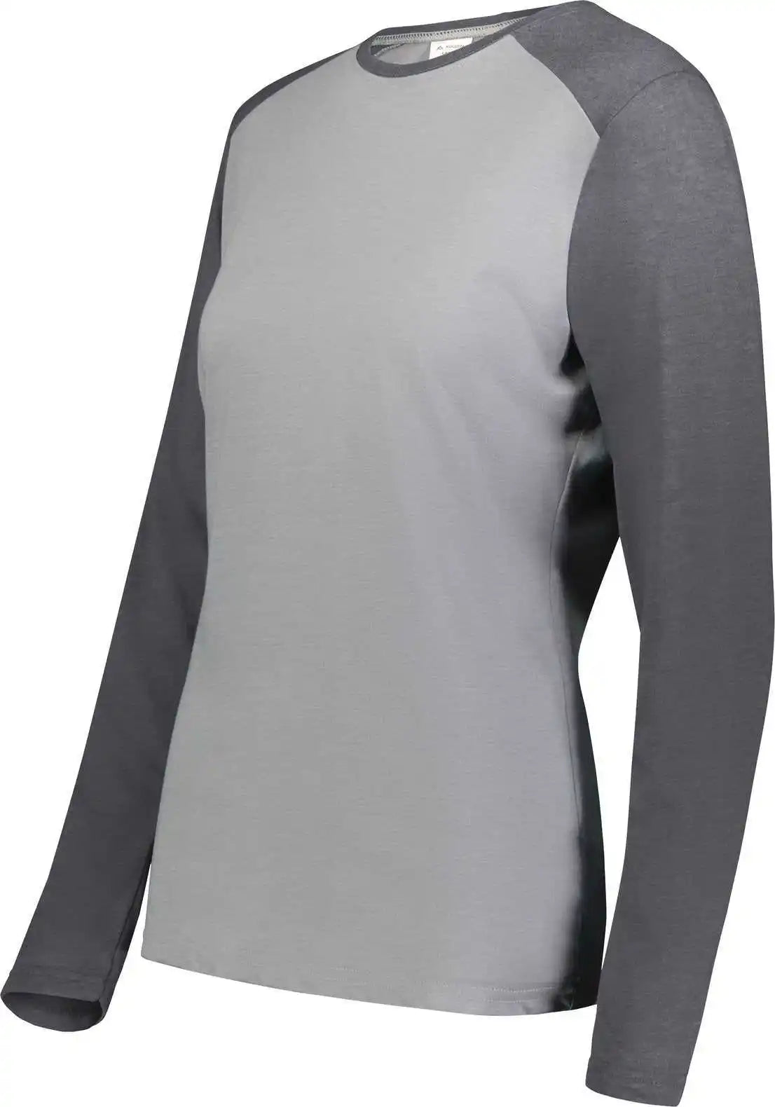 Augusta 6883 Ladies Gameday Vintage Long Sleeve Tee Gray Heather Carbon