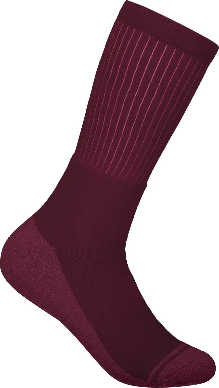 Augusta 6885 Tonal Crew Sock - Maroon (hlw)