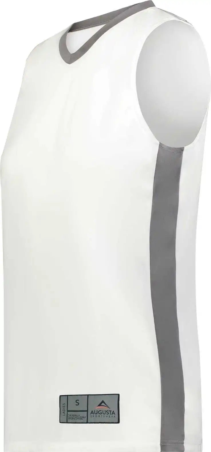 Augusta 6888 Ladies Match-up Basketball Jersey - White Graphite