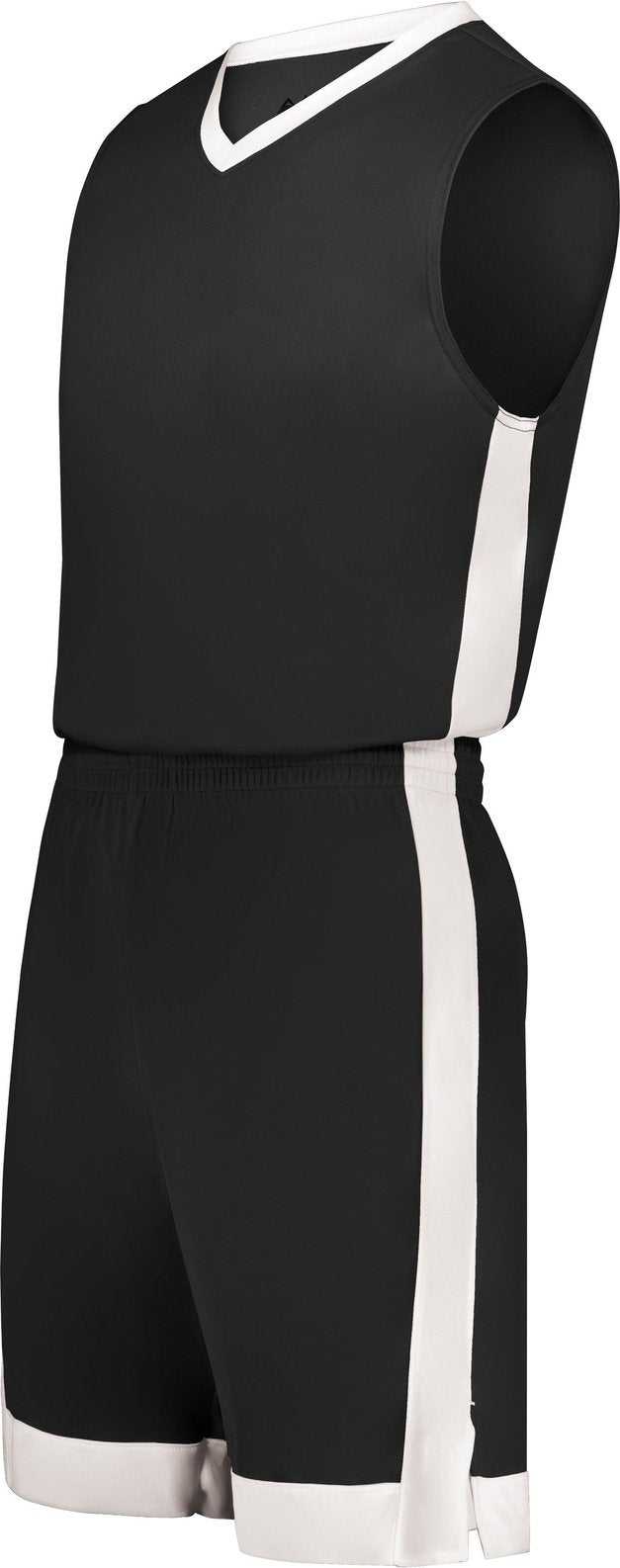 Augusta 6889 Match-up Basketball Shorts - Black White