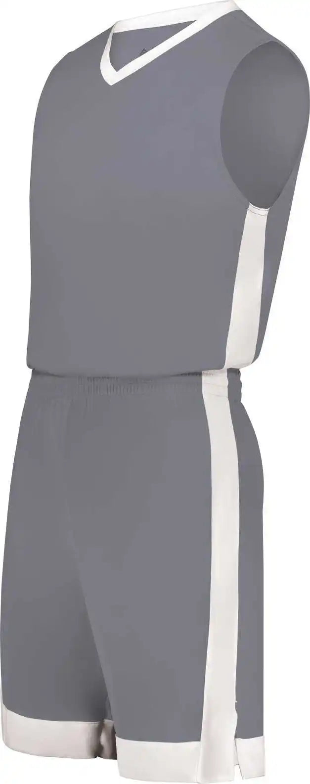 Augusta 6889 Match-up Basketball Shorts - Graphite White