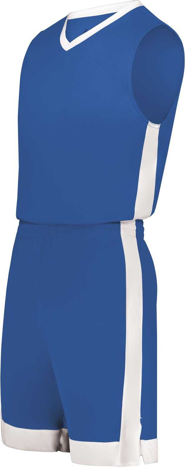 Augusta 6889 Match-up Basketball Shorts - Royal White