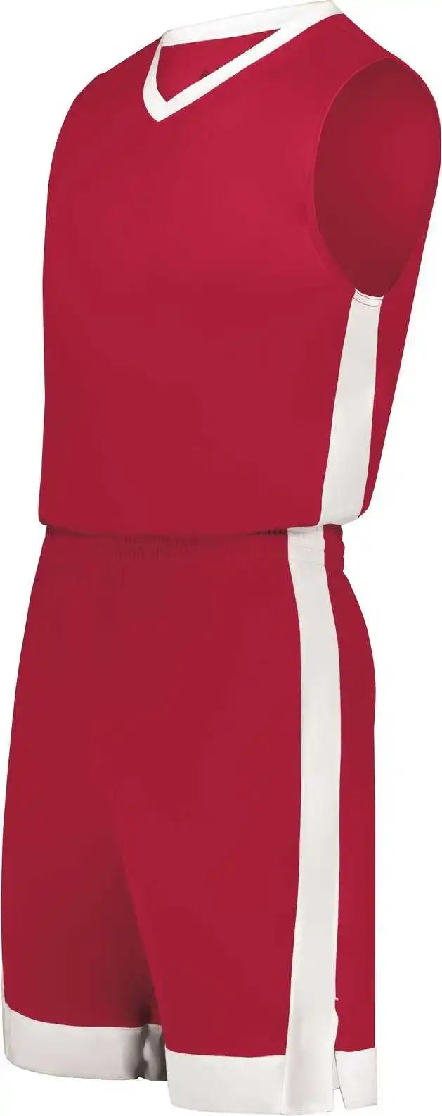 Augusta 6889 Match-up Basketball Shorts - Scarlet White