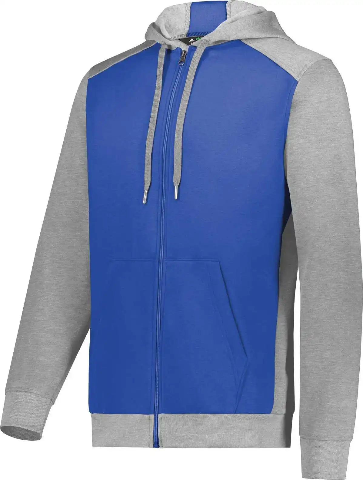 Augusta 6899 Three Season Fleece Full Zip Hoodie Royal Gray Heather