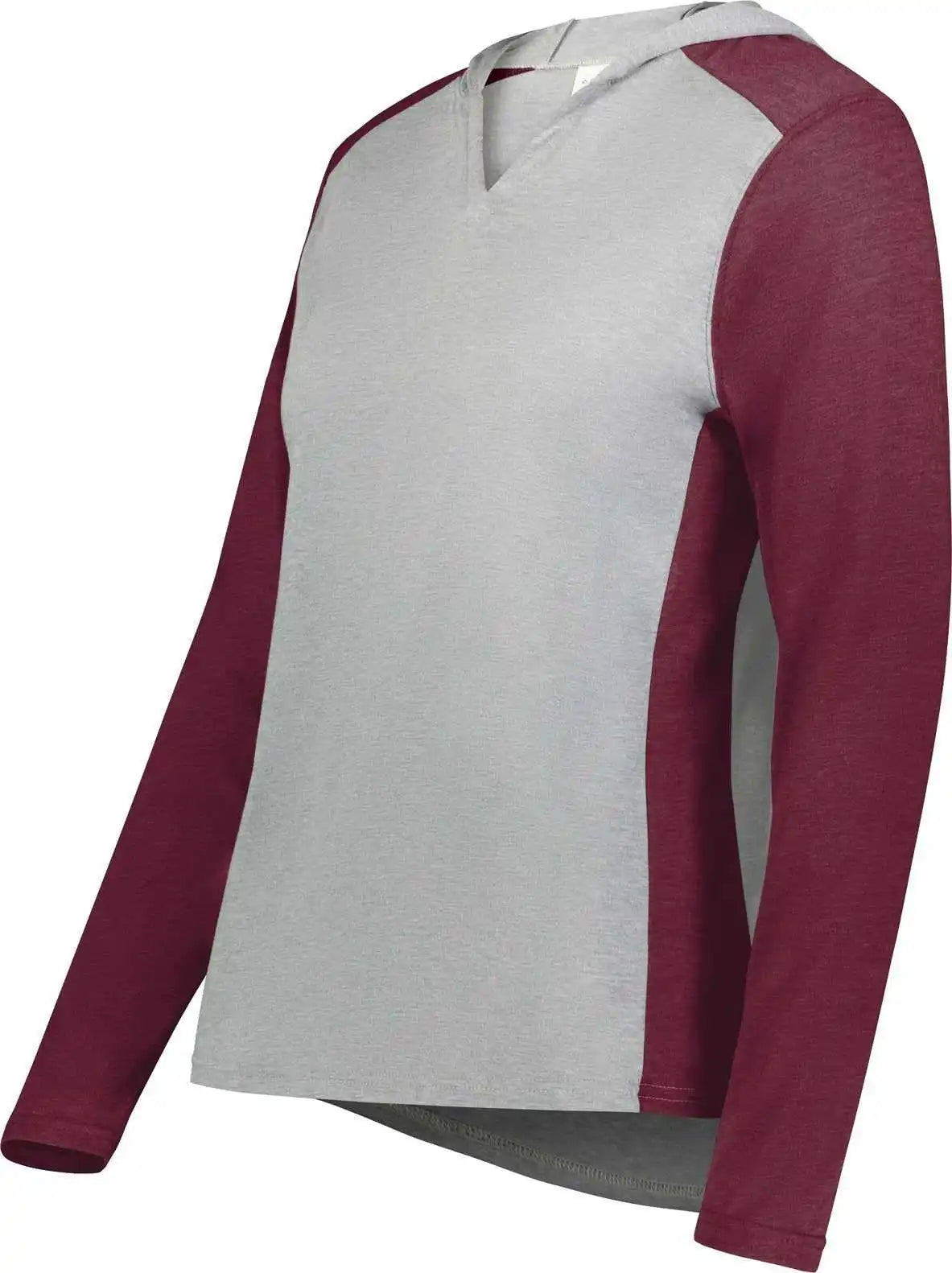 Augusta 6902 Ladies Gameday Vintage Hoodie Gray Heather Maroon