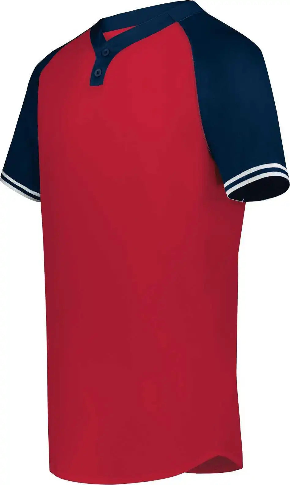 Augusta 6905 Cutter + Henley Jersey - Scarlet Navy