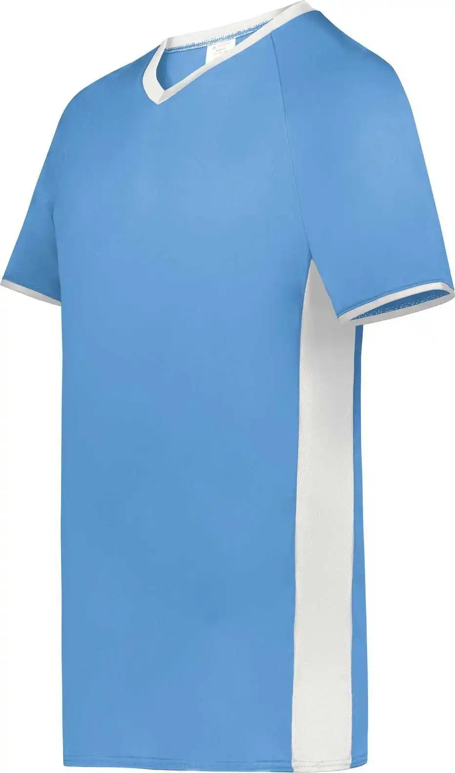 Augusta 6907 Cutter + v Neck Jersey Columbia Blue White