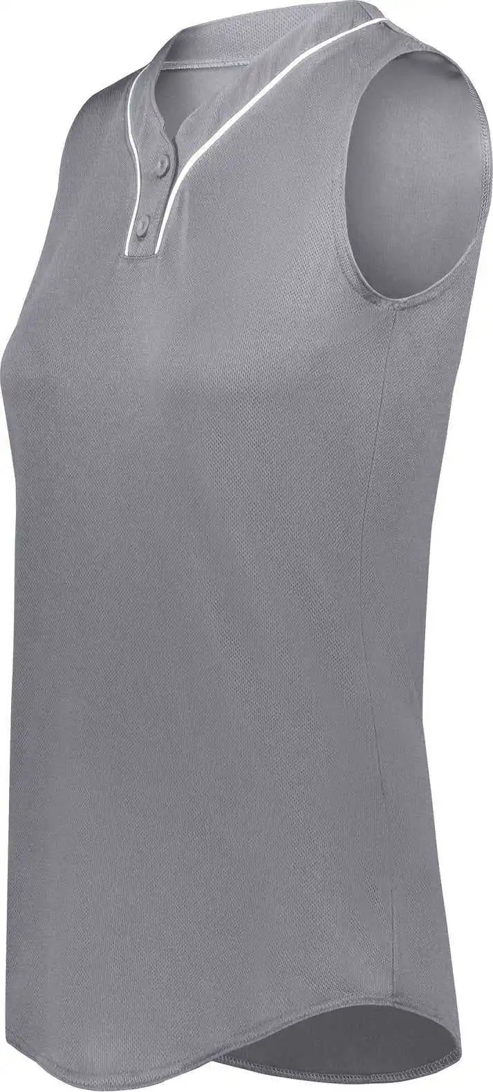 Augusta 6913 Ladies Cutter+ Sleeveless Jersey Graphite White