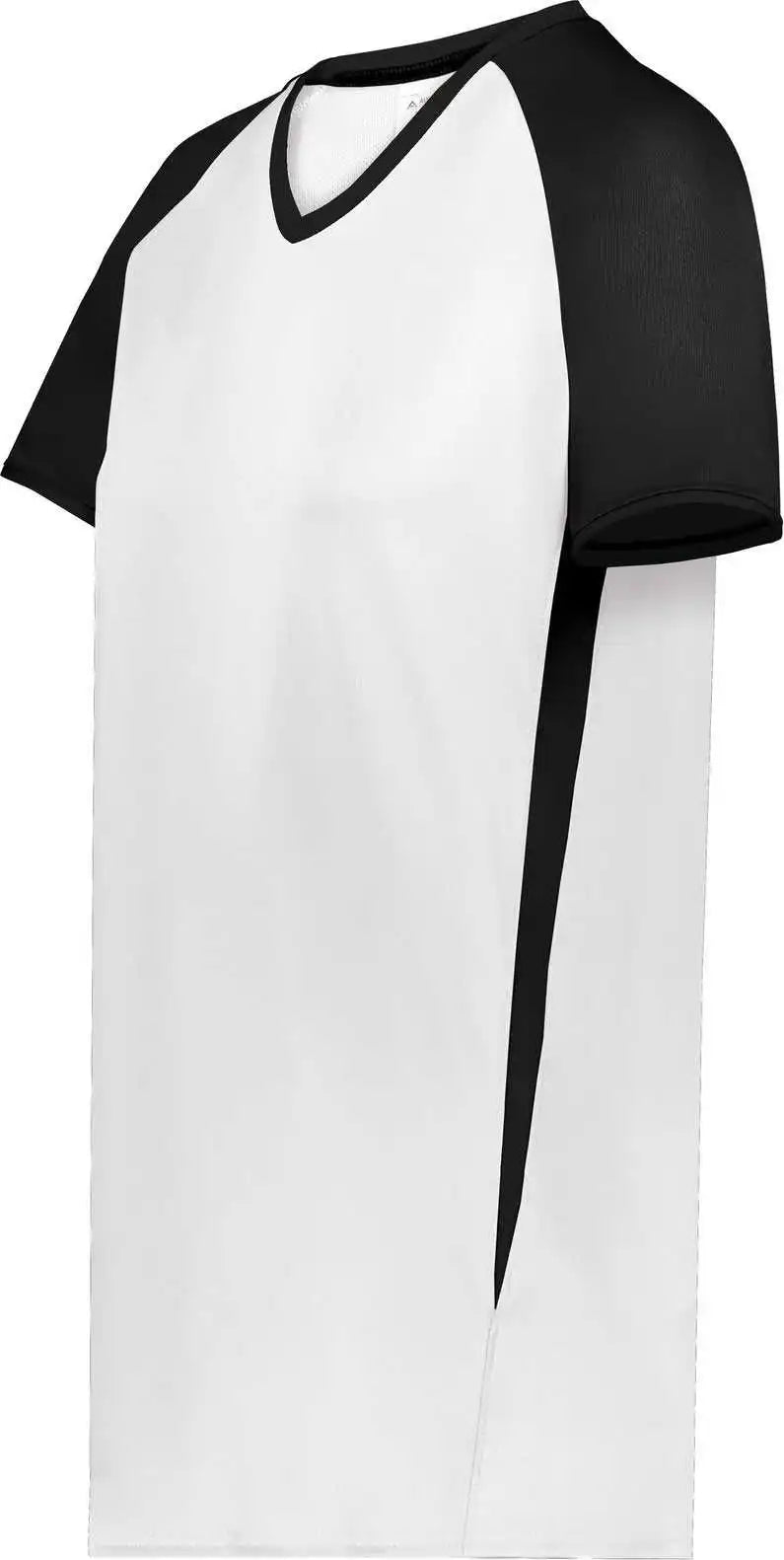 Augusta 6915 Ladies Cutter + V-neck Jersey - White Black