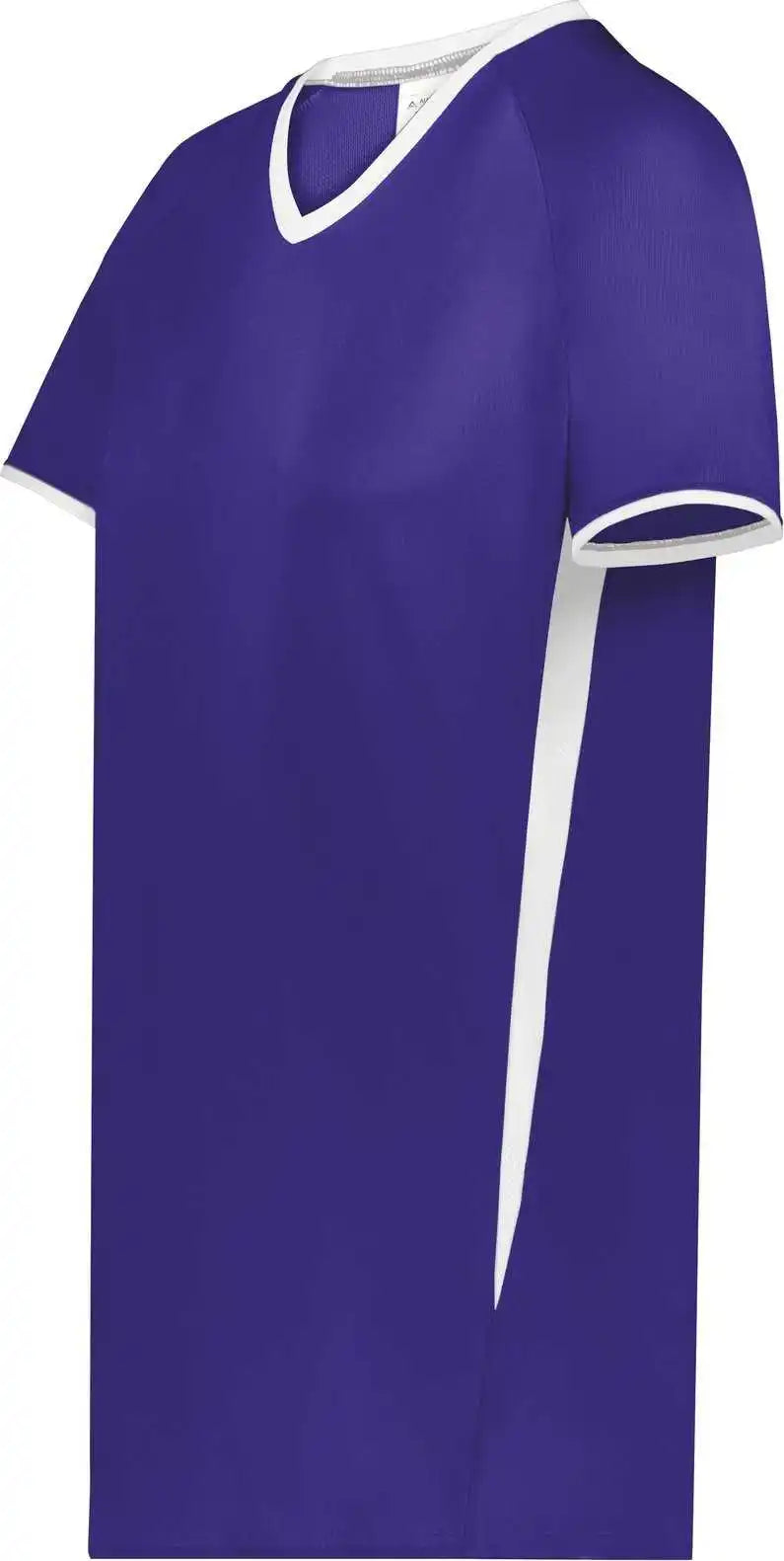 Augusta 6916 Girls Cutter + v Neck Jersey Purple White