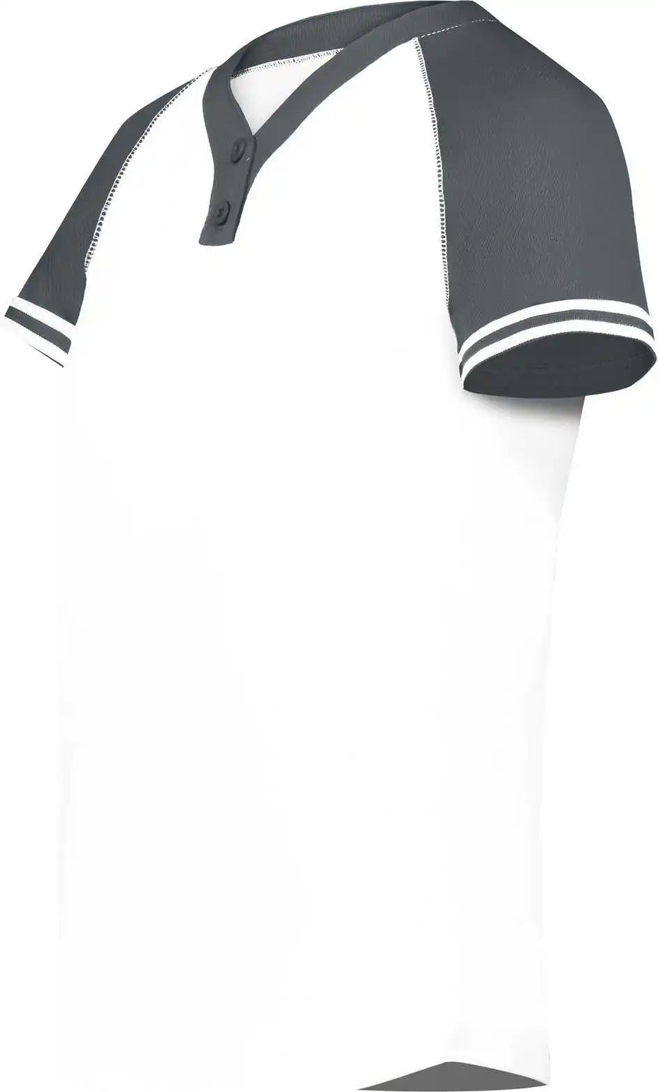 Augusta 6918 Girls Cutter+ Henley Jersey - White Graphite