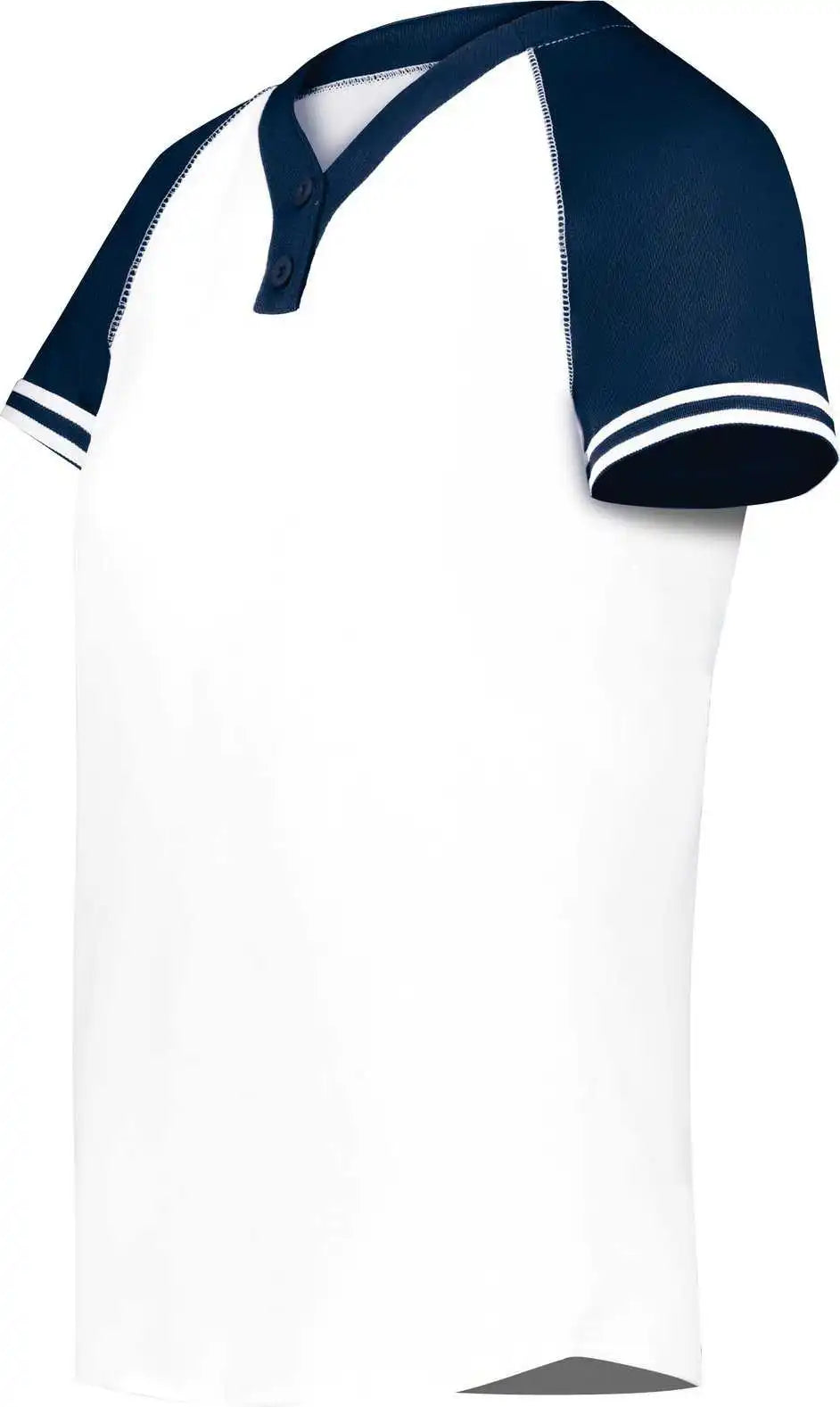 Augusta 6918 Girls Cutter+ Henley Jersey - White Navy
