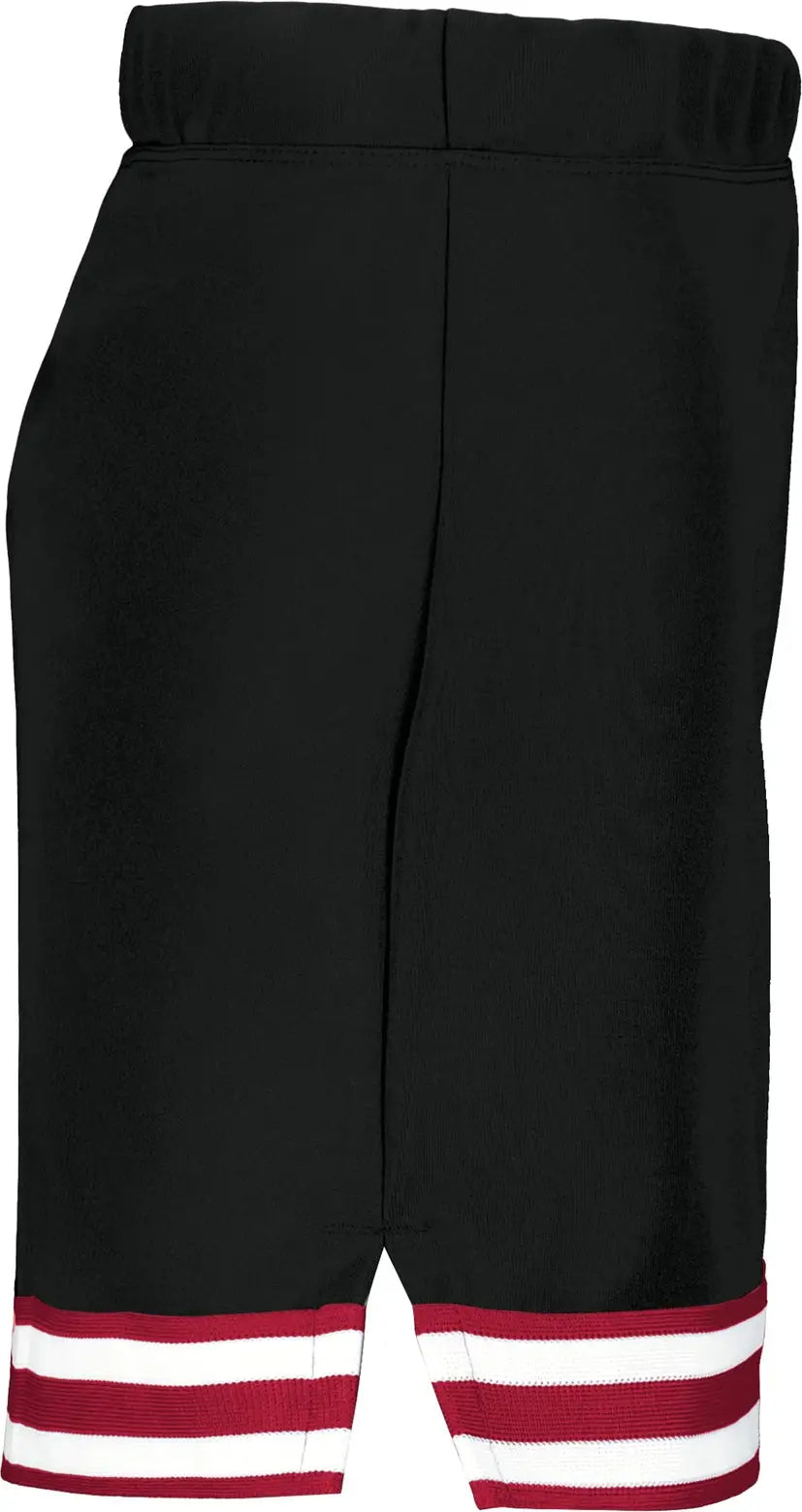 Augusta 6925 Ladies Cheer Squad Skirt - Black Scarlet White