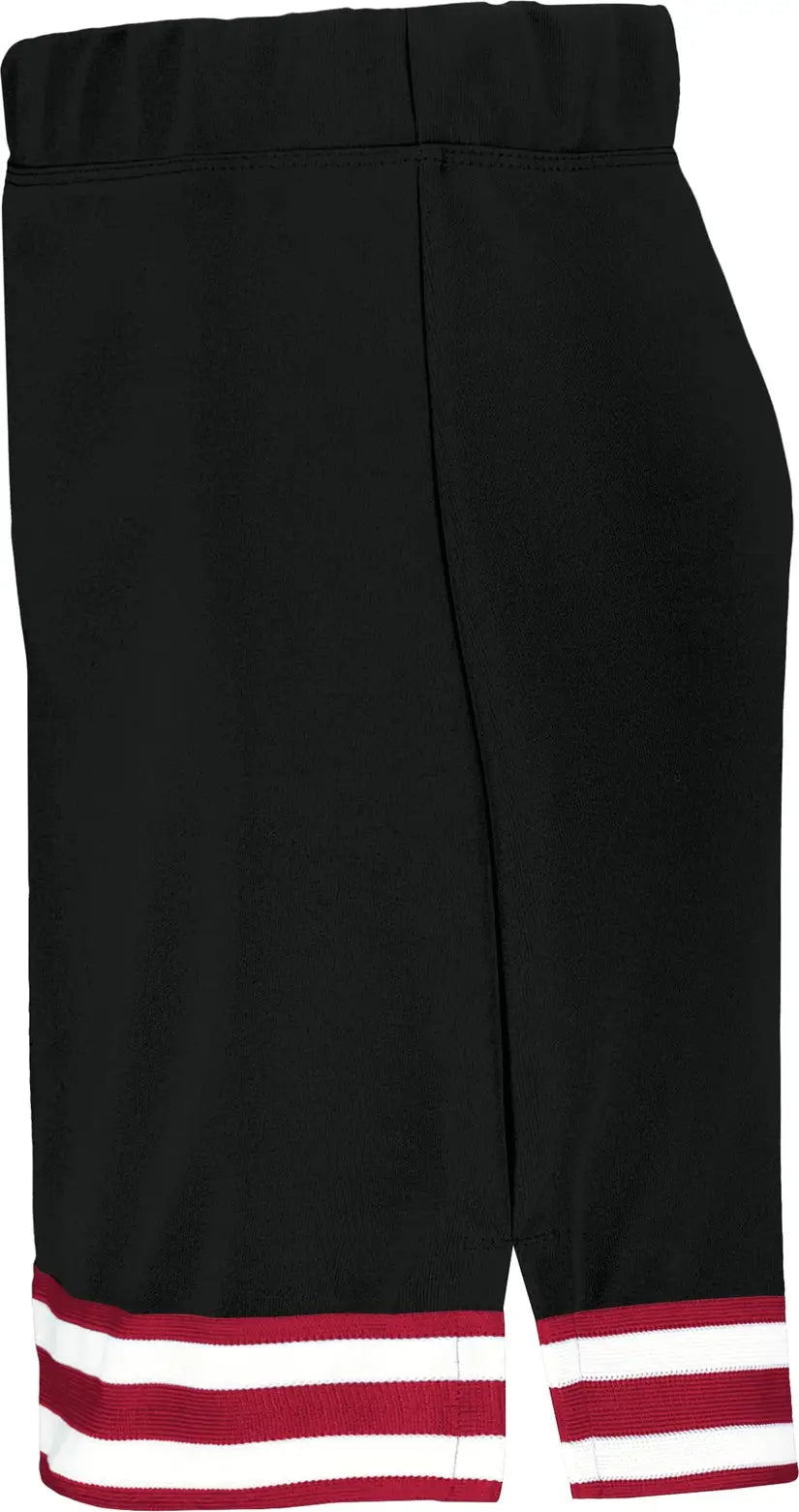 Augusta 6925 Ladies Cheer Squad Skirt - Black Scarlet White