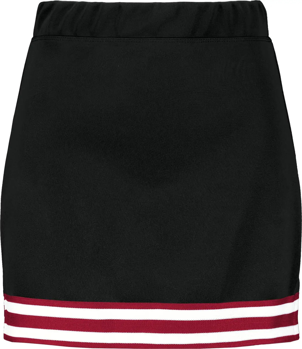 Augusta 6925 Ladies Cheer Squad Skirt - Black Scarlet White