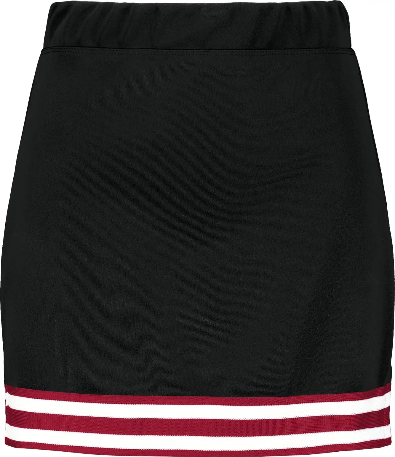 Augusta 6926 Girls Cheer Squad Skirt - Black Scarlet White - Red / Xs
