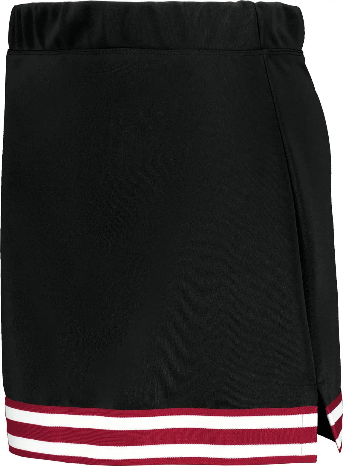 Augusta 6926 Girls Cheer Squad Skirt - Black Scarlet White - Red / Xs