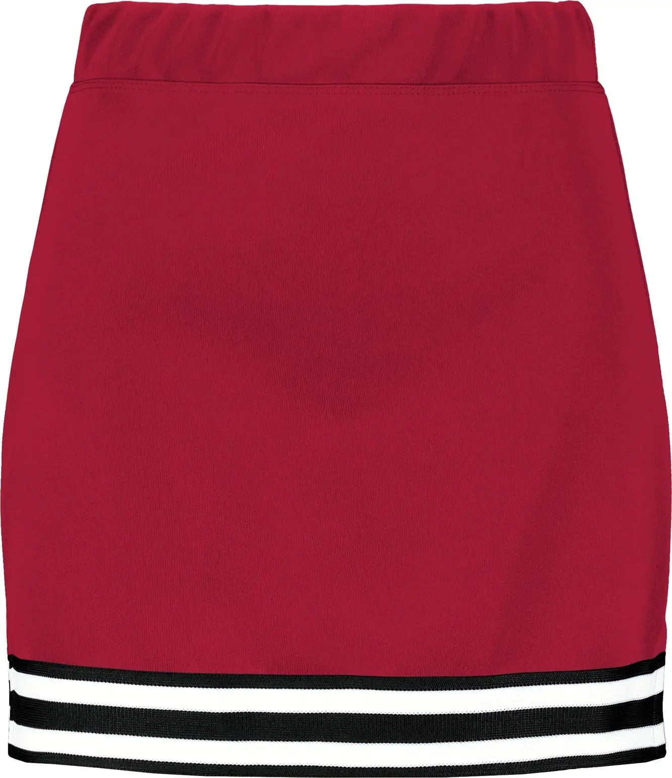 Augusta 6926 Girls Cheer Squad Skirt - Scarlet Black White - Red / Xs