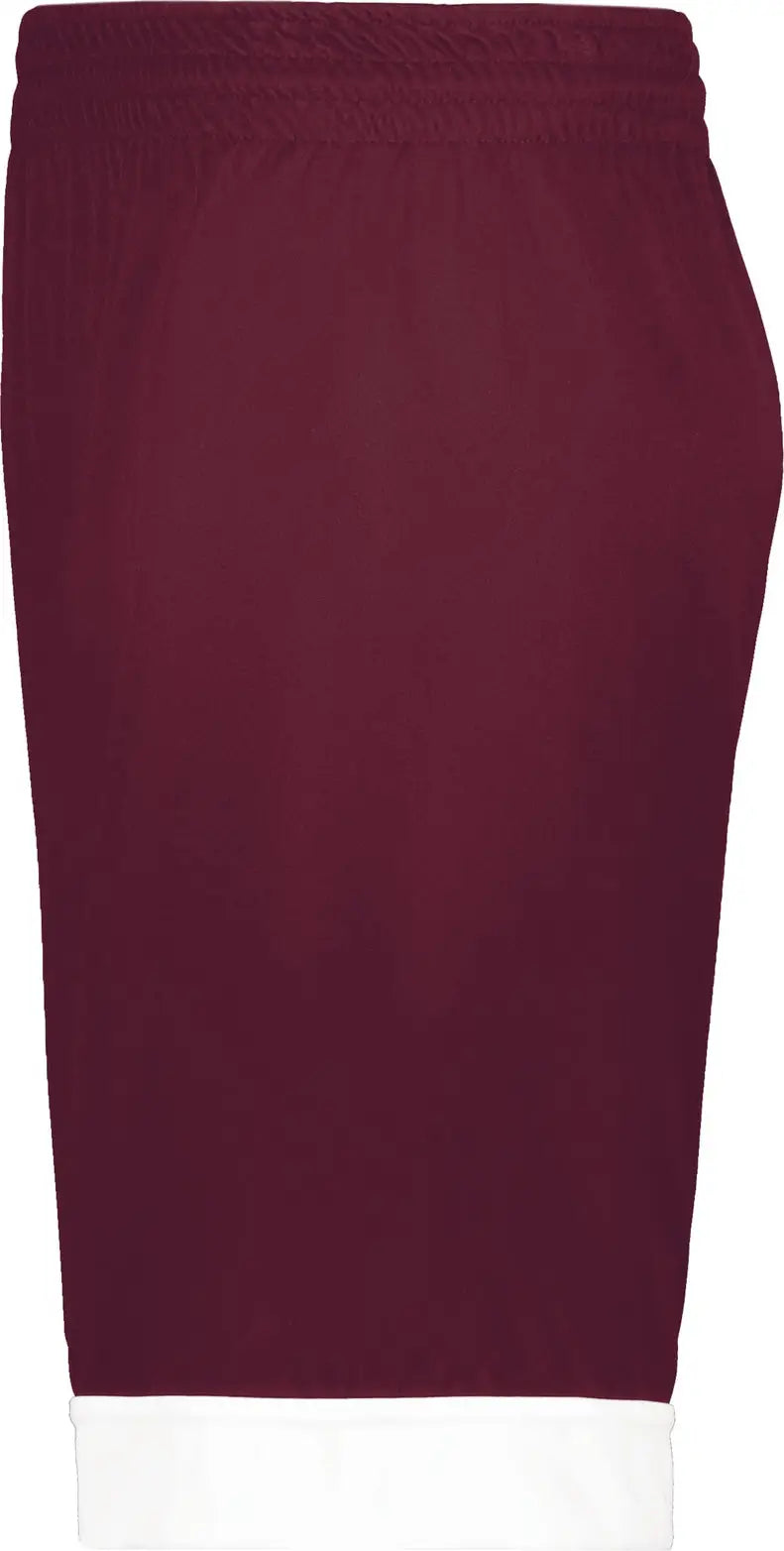 Augusta 6929 Swish Reversible Basketball Shorts - Maroon White