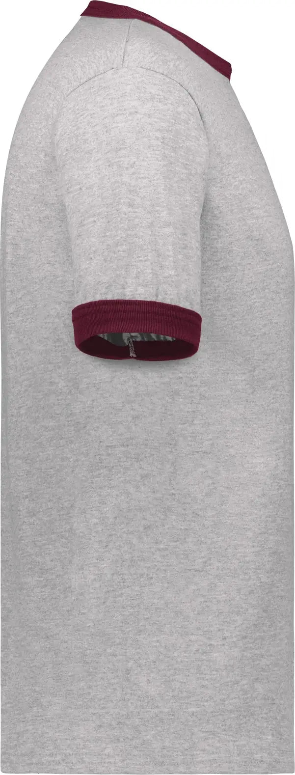 Augusta 710 Adult Ringer T-shirt - Athletic Heather Maroon