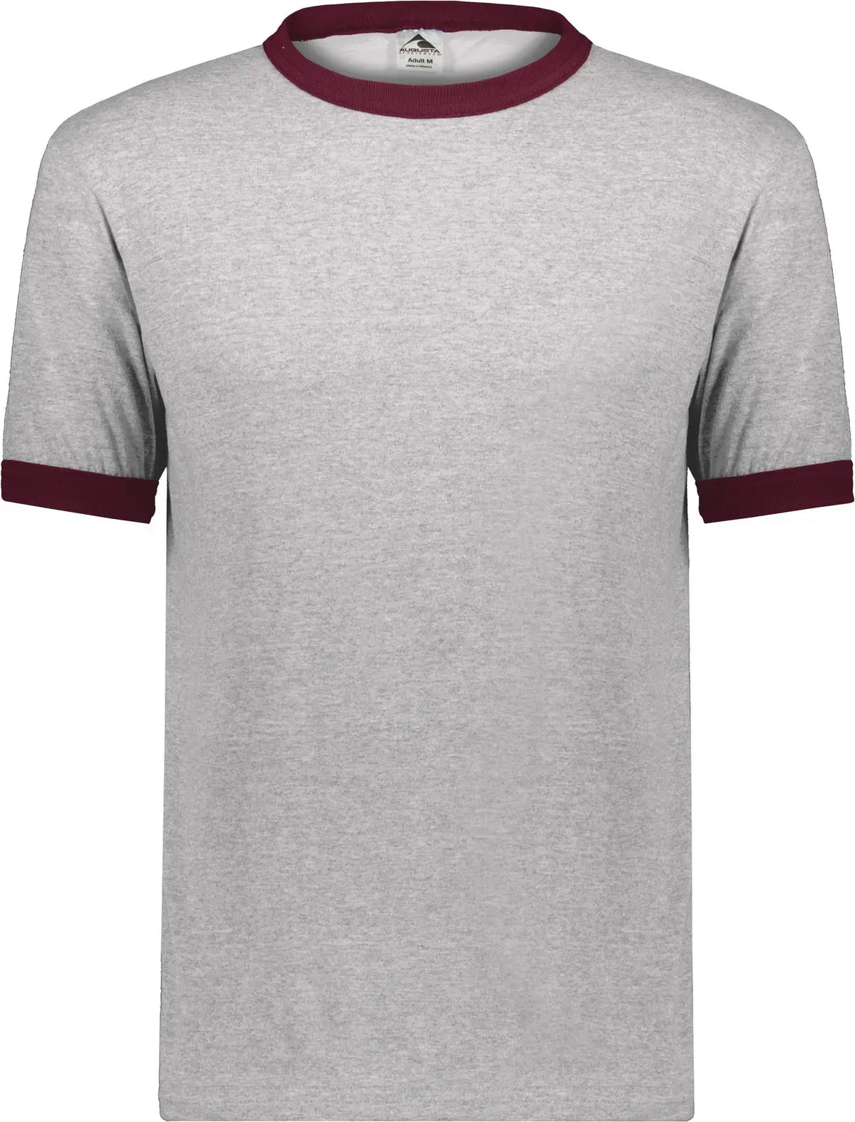 Augusta 710 Adult Ringer T-shirt - Athletic Heather Maroon