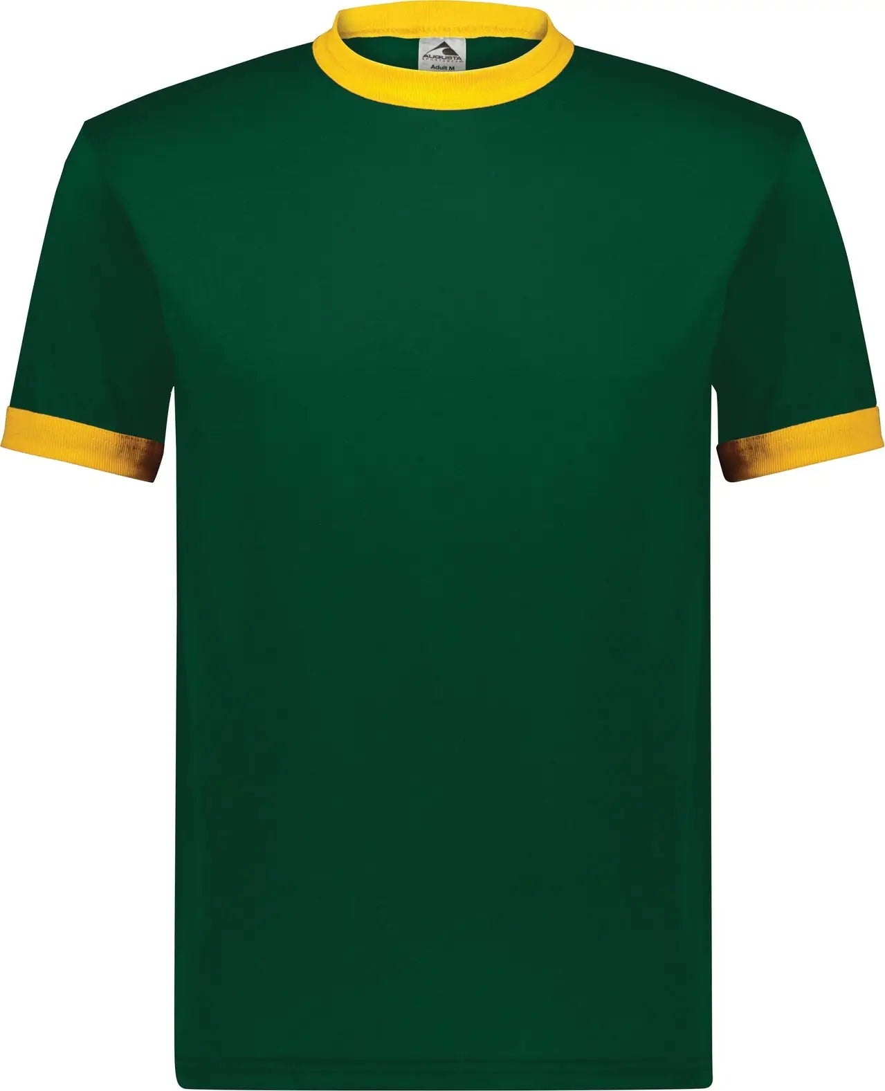 Augusta 710 Adult Ringer T-shirt - Dark Green Gold - s