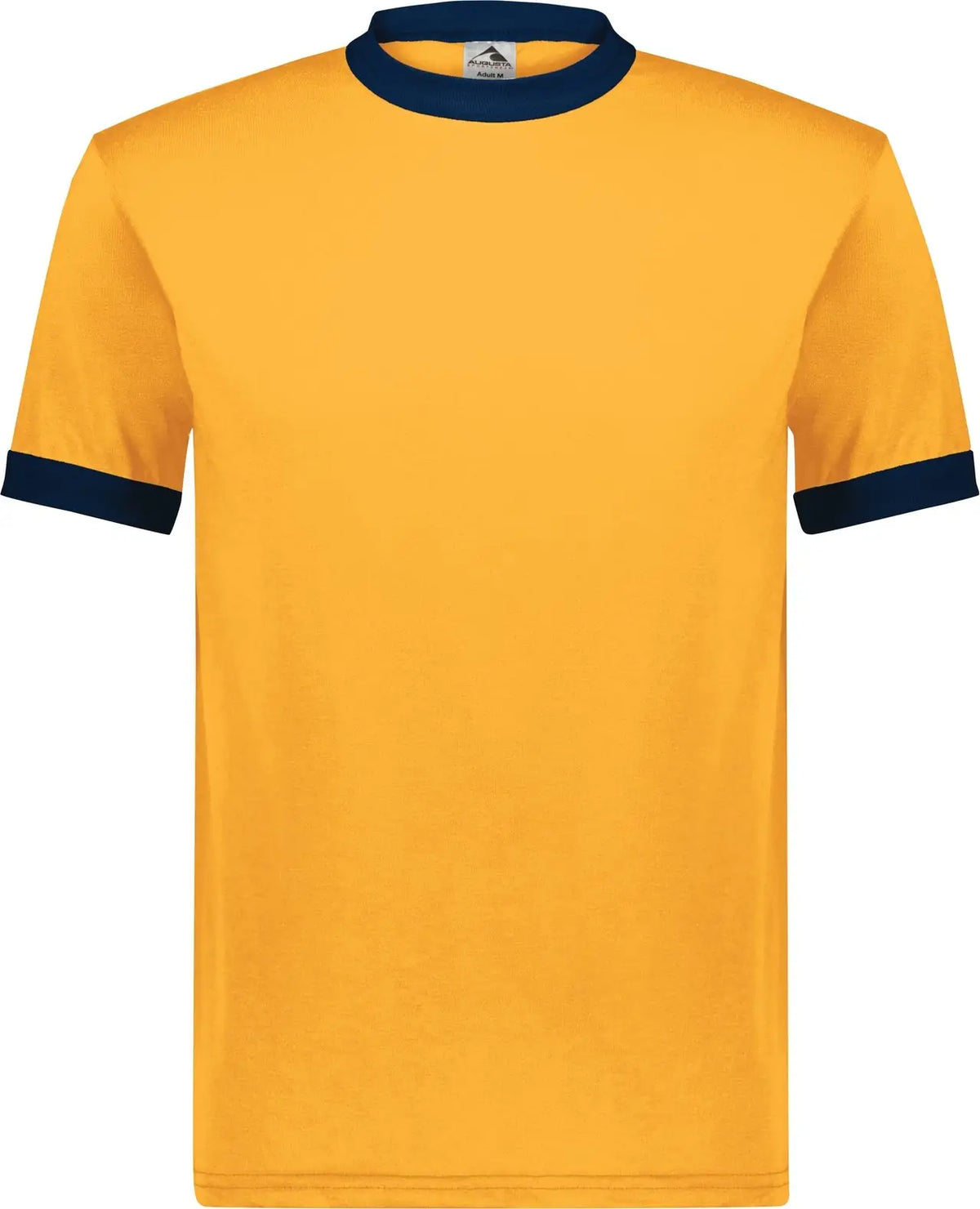 Augusta 710 Adult Ringer T-shirt - Gold Navy