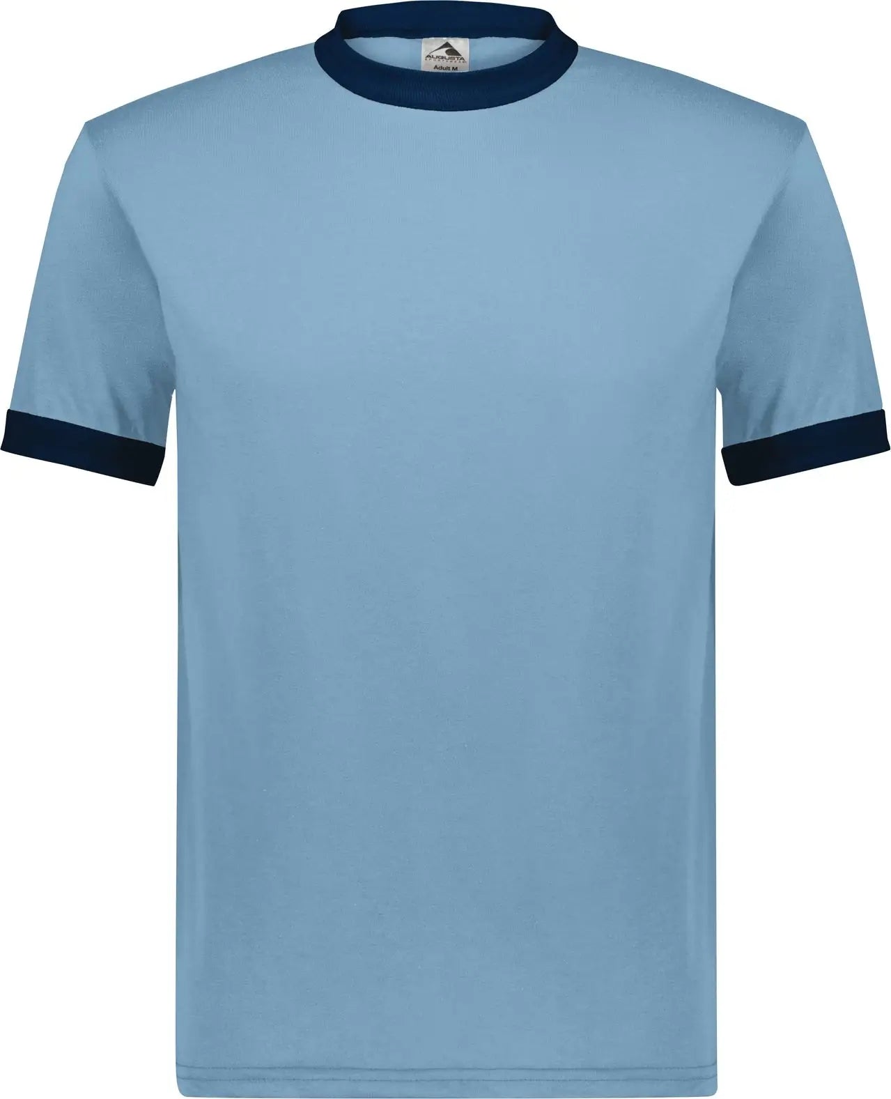 Augusta 710 Adult Ringer T-shirt - Light Blue Navy - s
