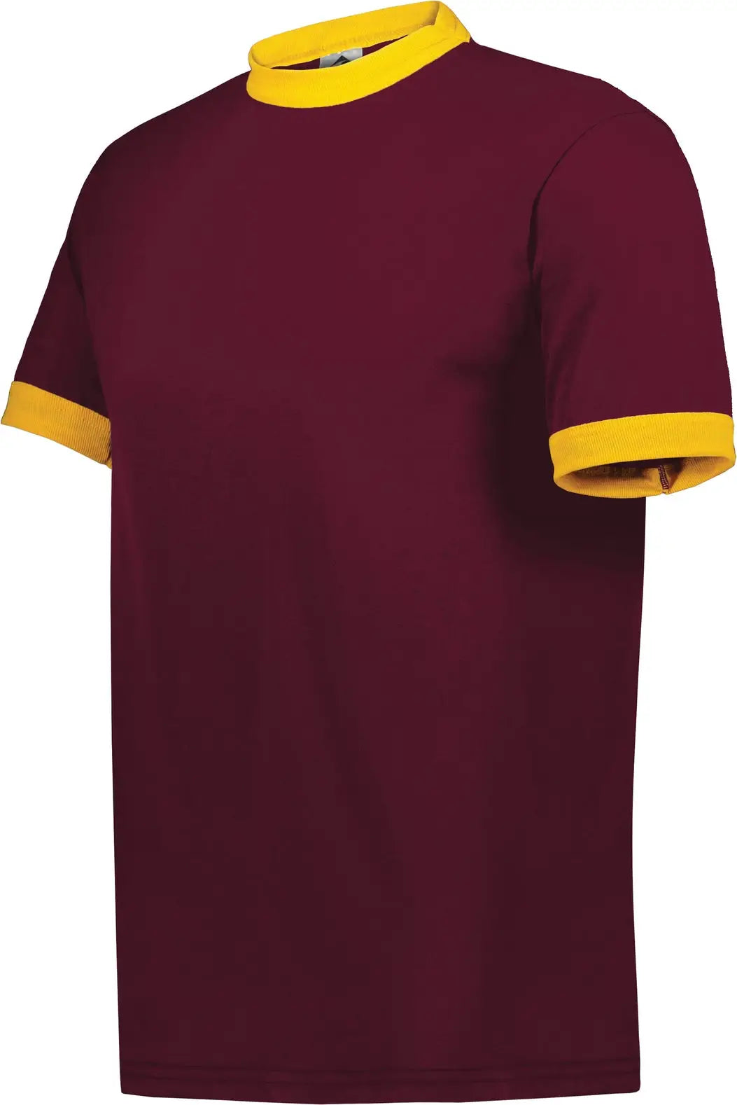 Augusta 710 Adult Ringer T-shirt - Maroon Gold