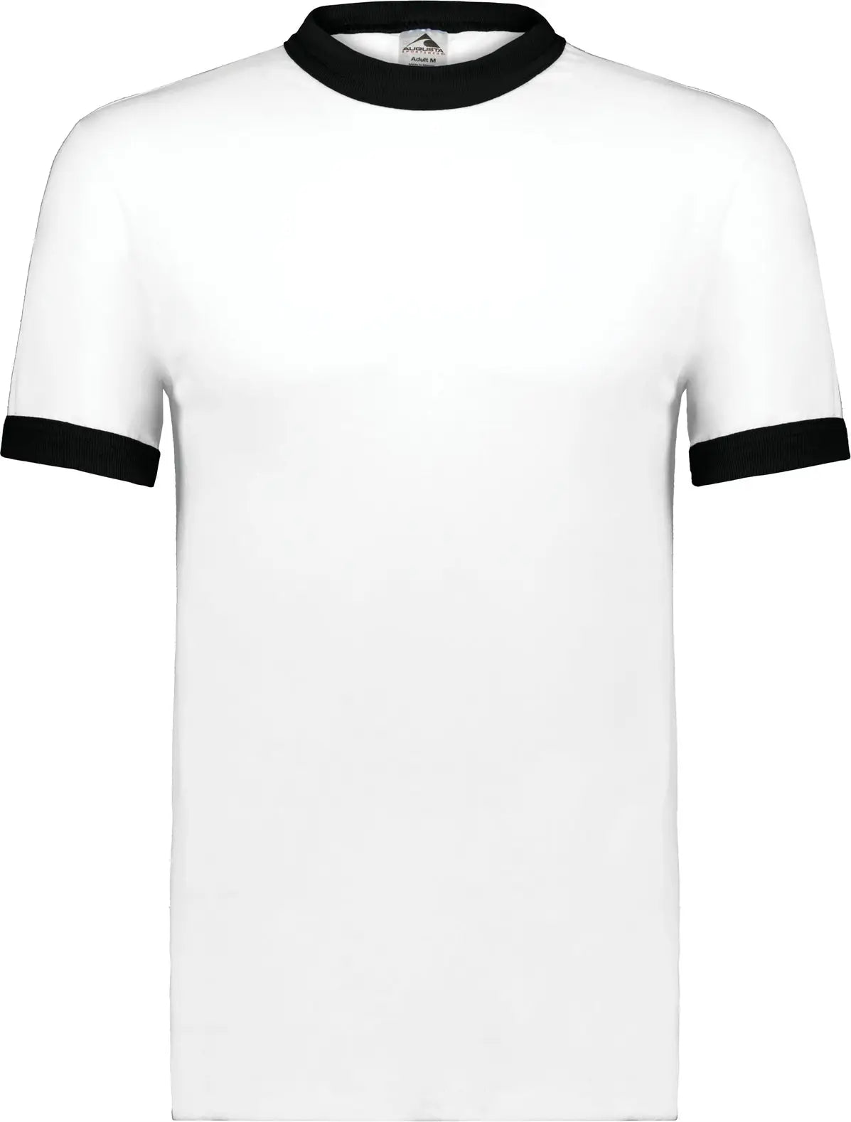 Augusta 710 Adult Ringer T-shirt - White Black - s
