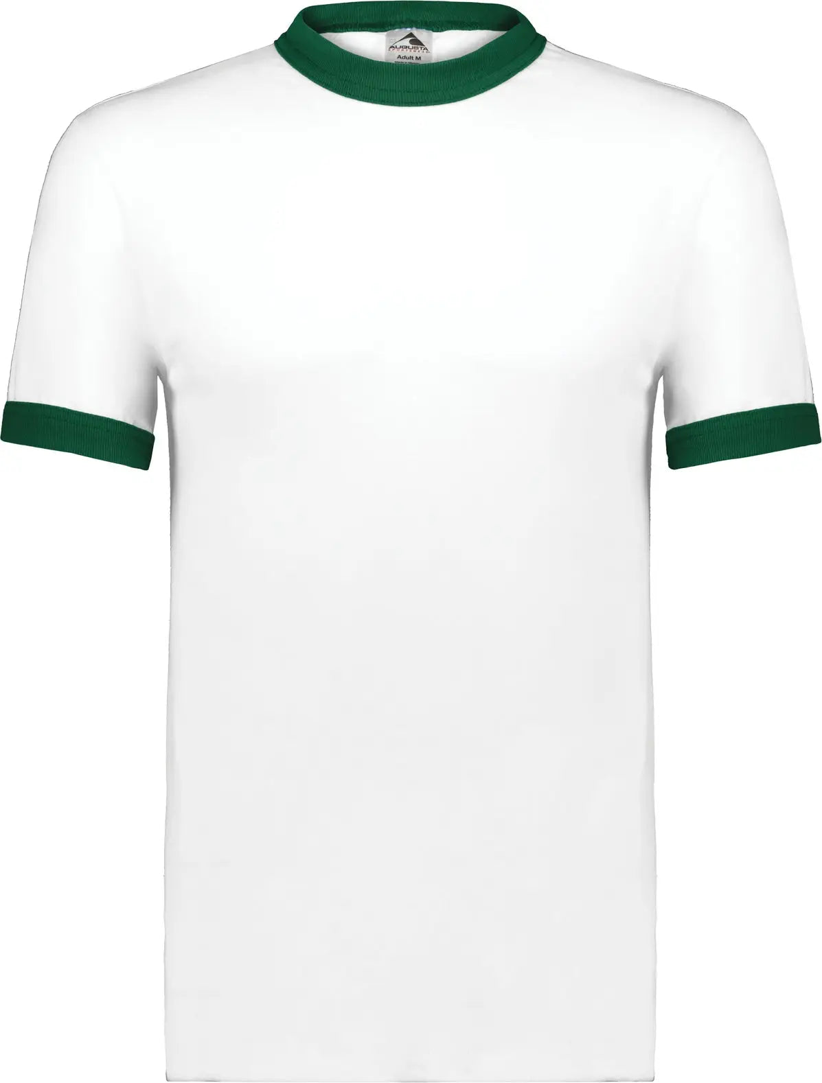 Augusta 710 Adult Ringer T-shirt - White Dark Green - s