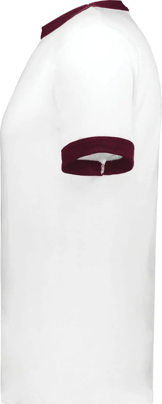 Augusta 710 Adult Ringer T-shirt - White Maroon