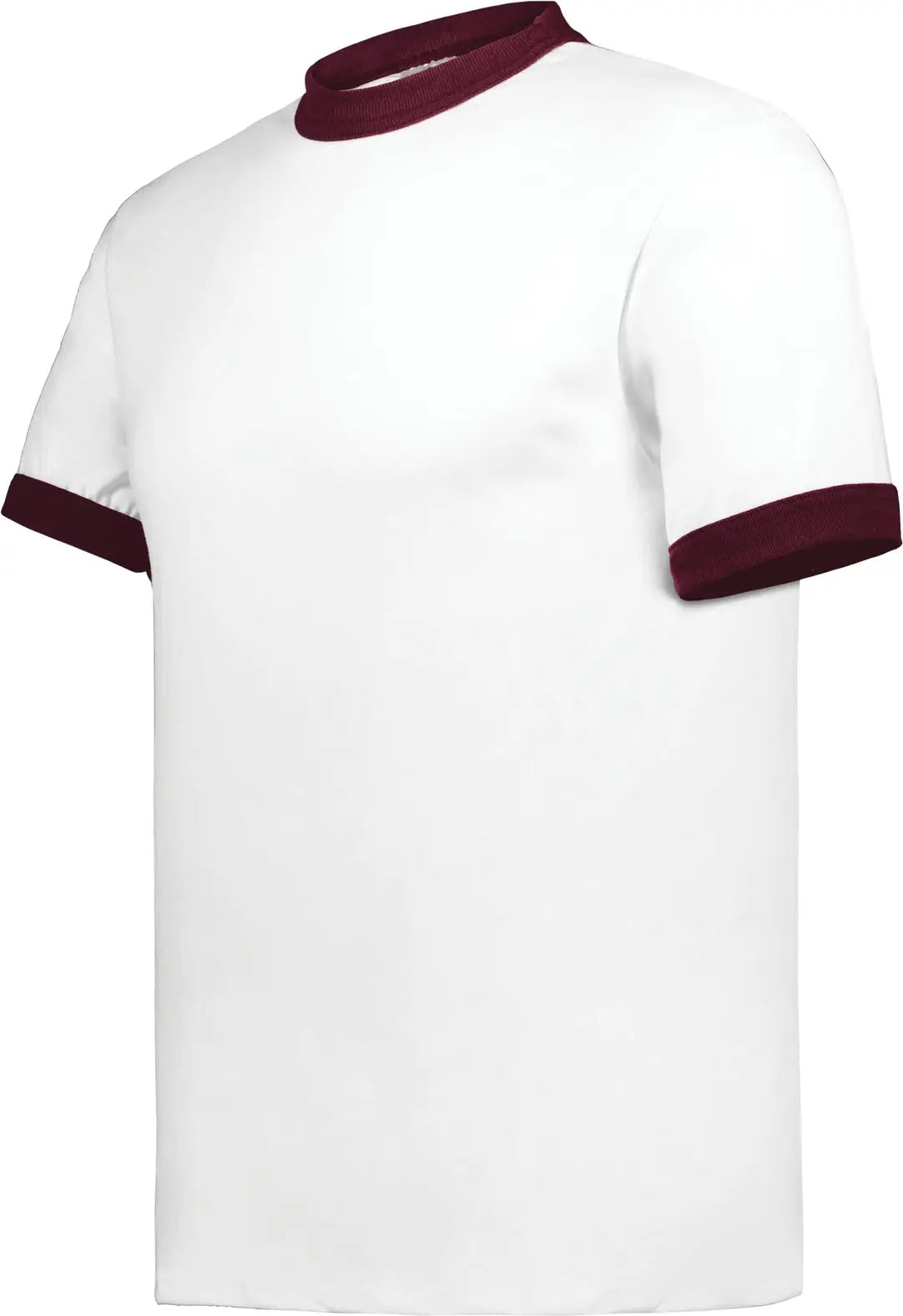 Augusta 710 Adult Ringer T-shirt - White Maroon - s