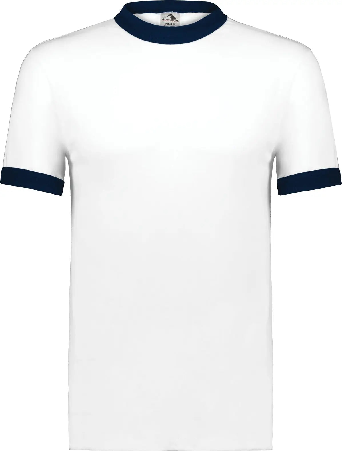 Augusta 710 Adult Ringer T-shirt - White Navy