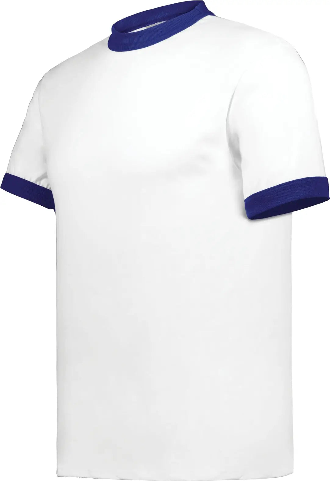 Augusta 710 Adult Ringer T-shirt - White Purple