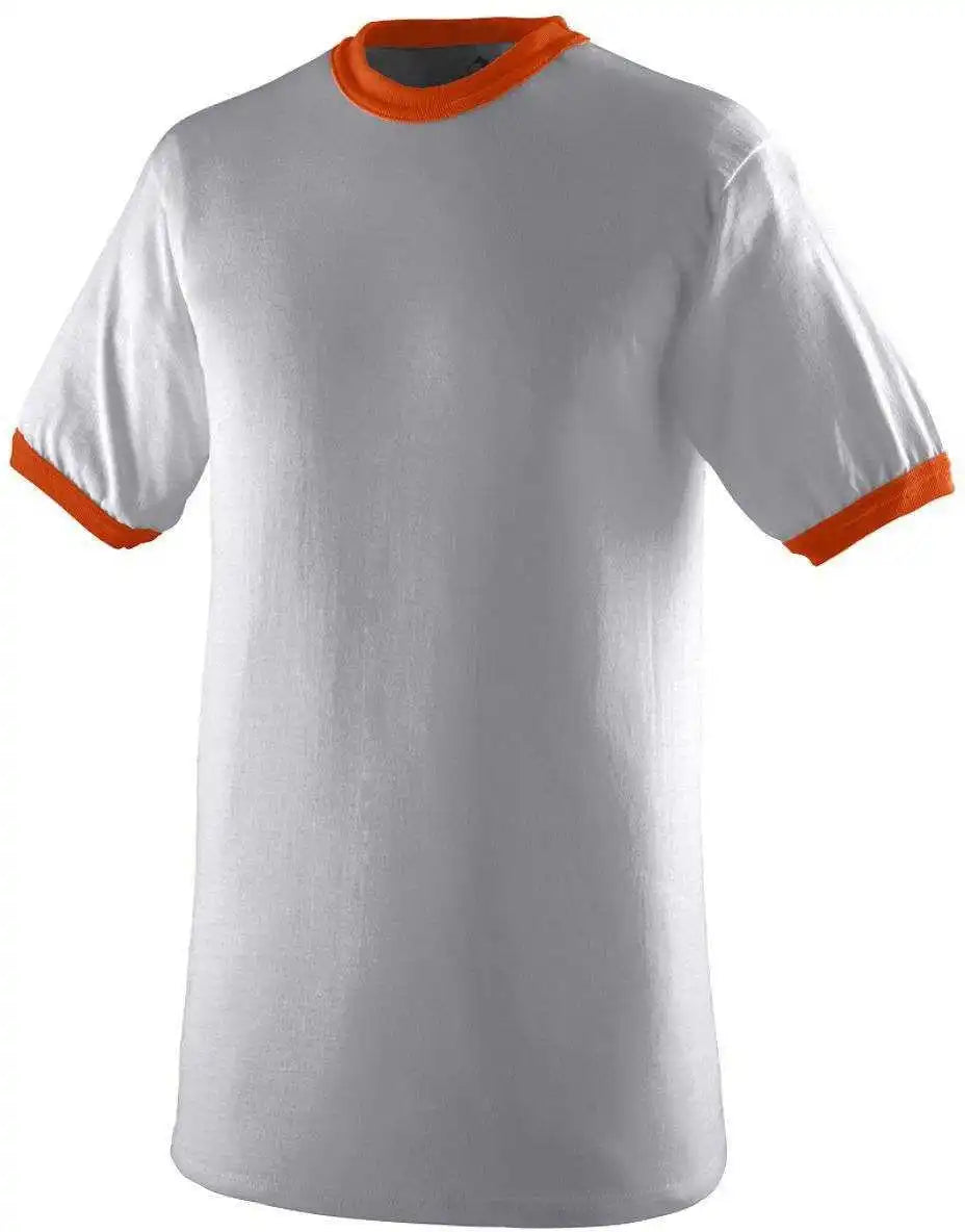 Augusta 710 Ringer T-shirt - Light Gray Orange