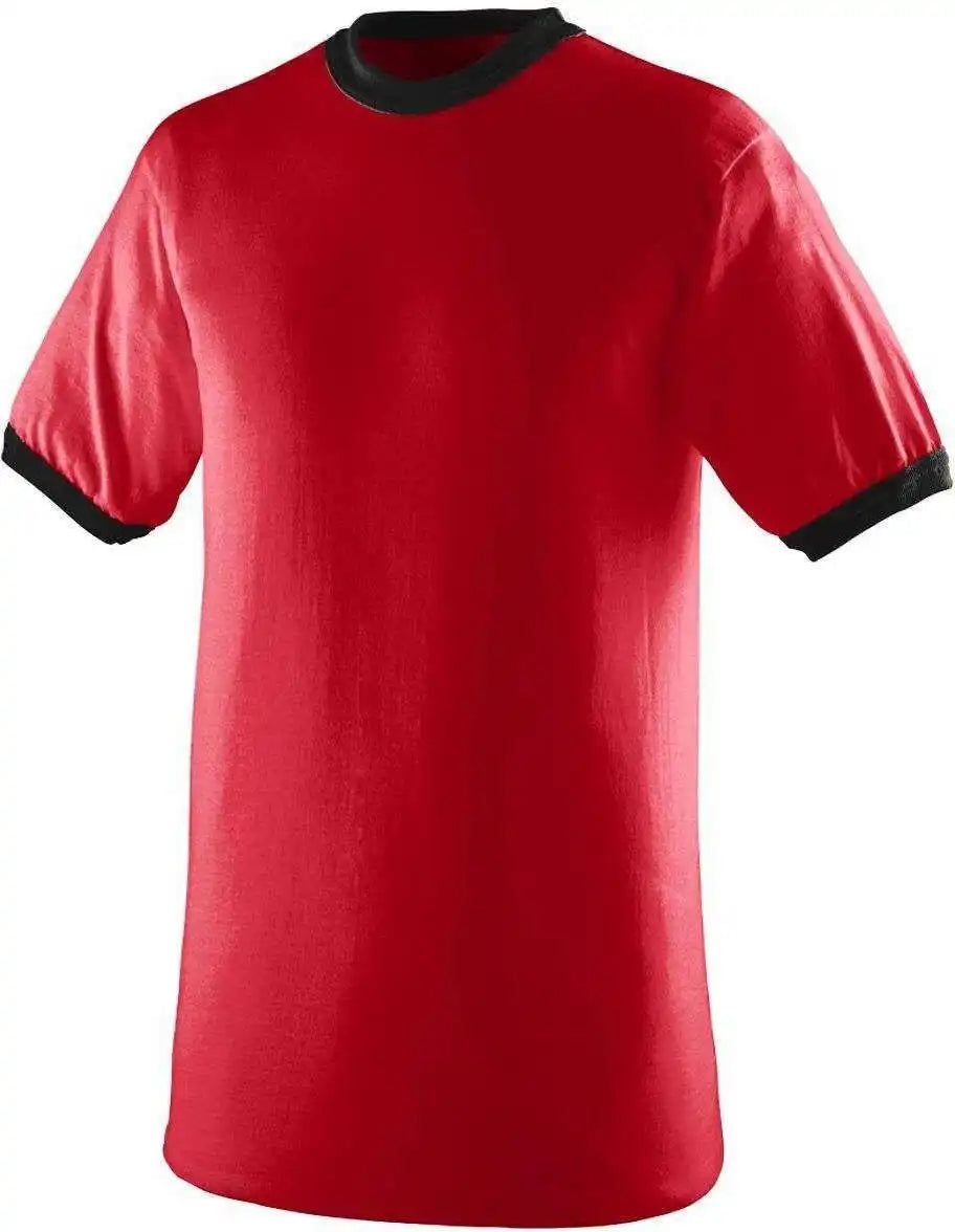 Augusta 710 Ringer t Shirt Red Black