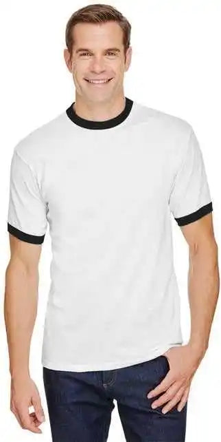 Augusta 711 Youth Ringer t Shirt White Black