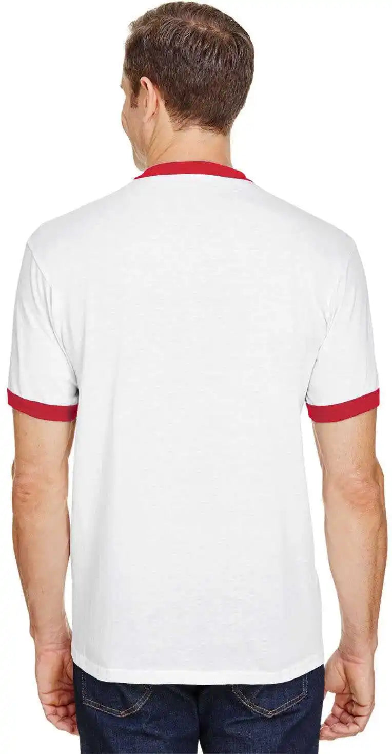 Augusta 711 Youth Ringer t Shirt White Red