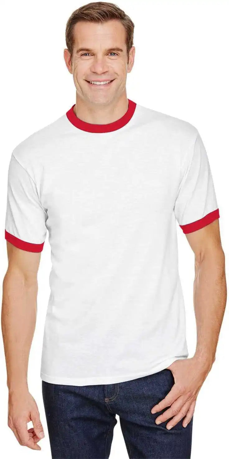 Augusta 711 Youth-ringer T-shirt - White Red