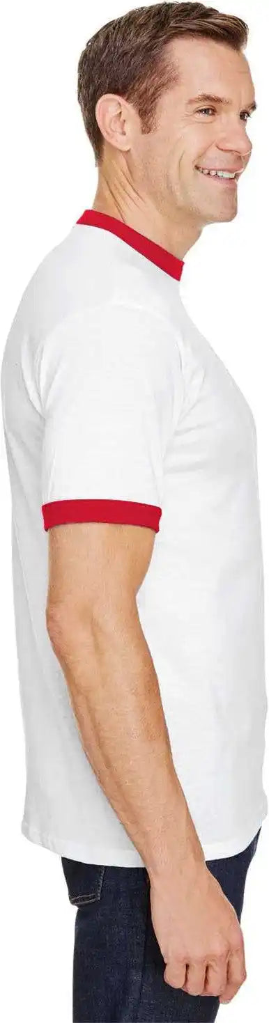 Augusta 711 Youth Ringer t Shirt White Red
