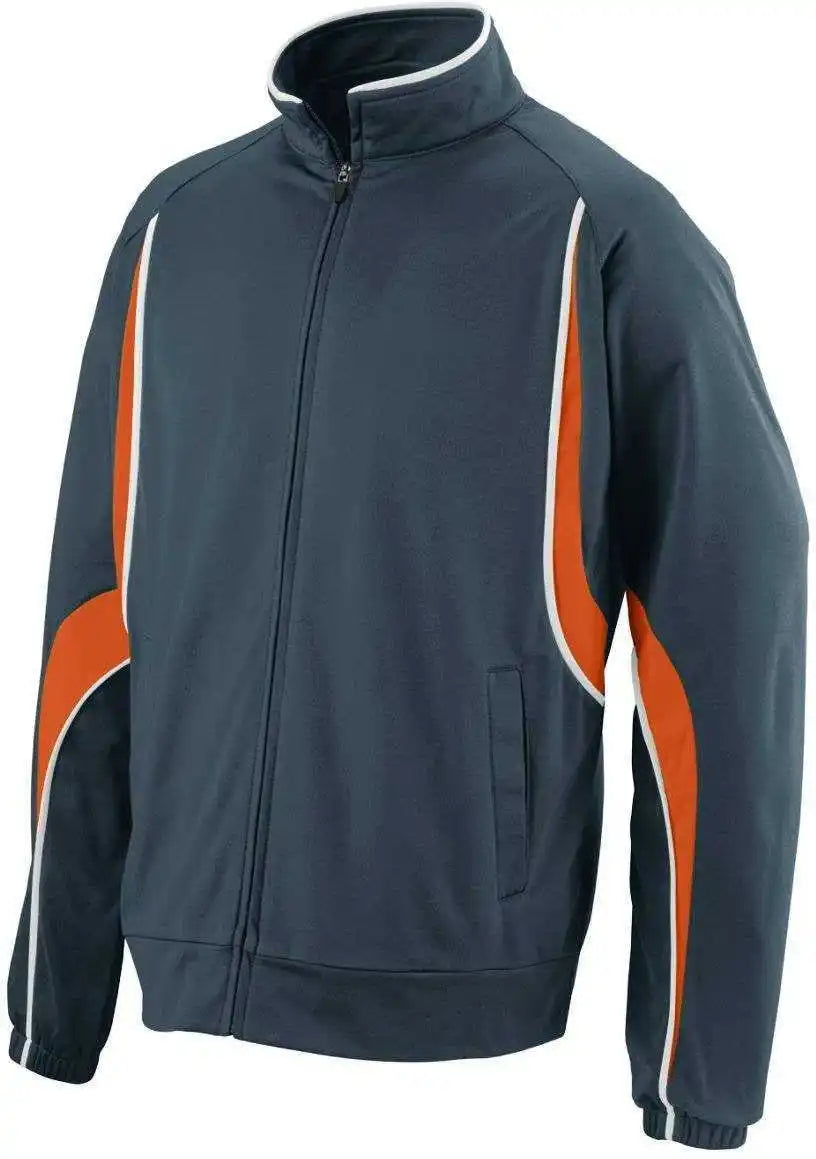Augusta 7711 Rival Jacket - Youth - Dark Gray Orange White