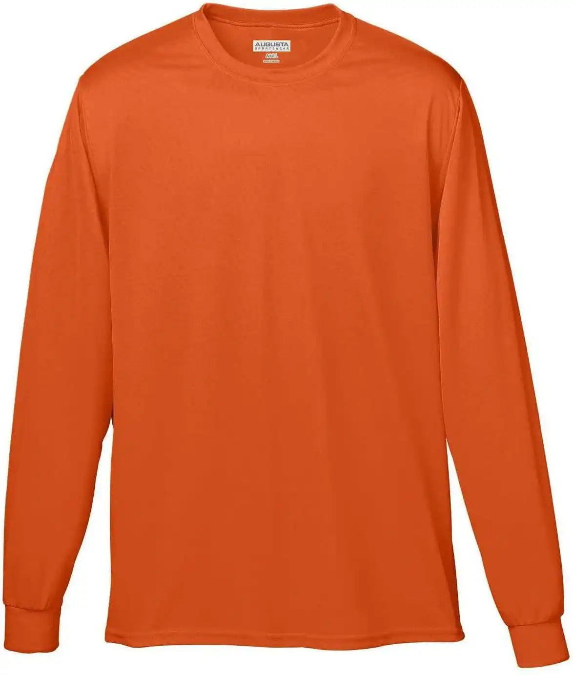 Augusta 788 Wicking Long Sleeve t Shirt Orange