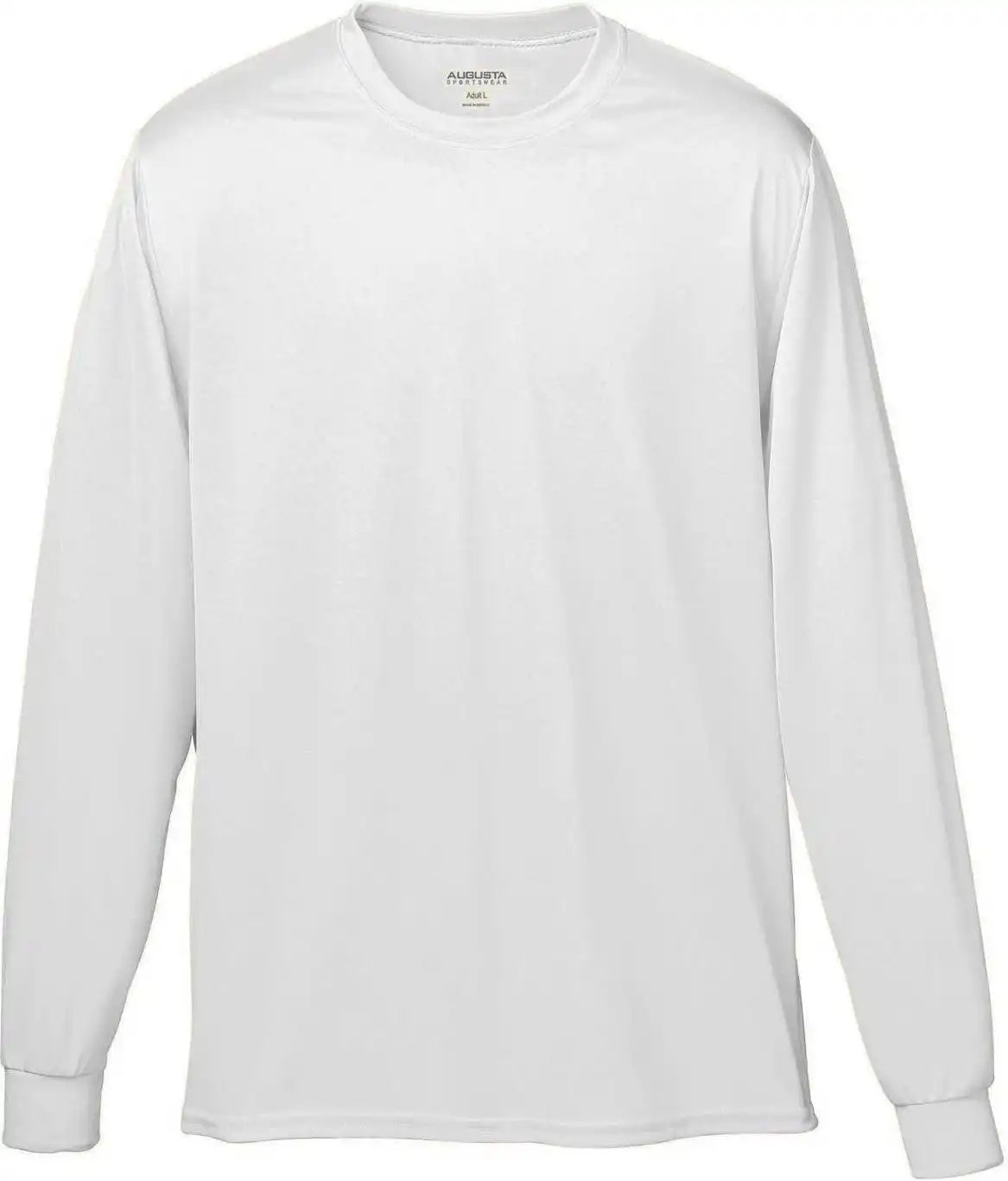 Augusta 788 Wicking Long Sleeve t Shirt White