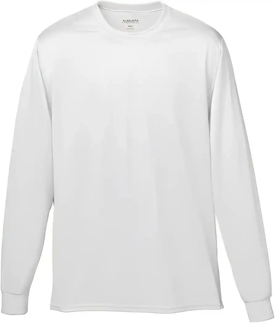 Augusta 789 Youth Wicking Long Sleeve t Shirt White