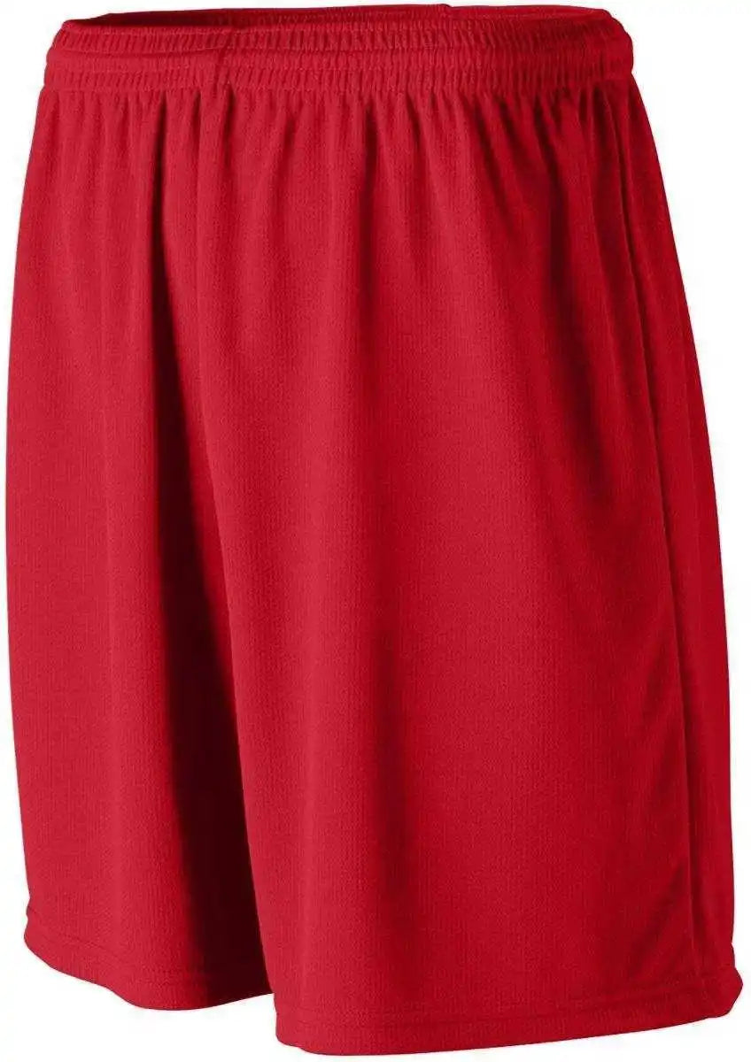 Augusta 806 Youth Wicking Mesh Athletic Short - Red