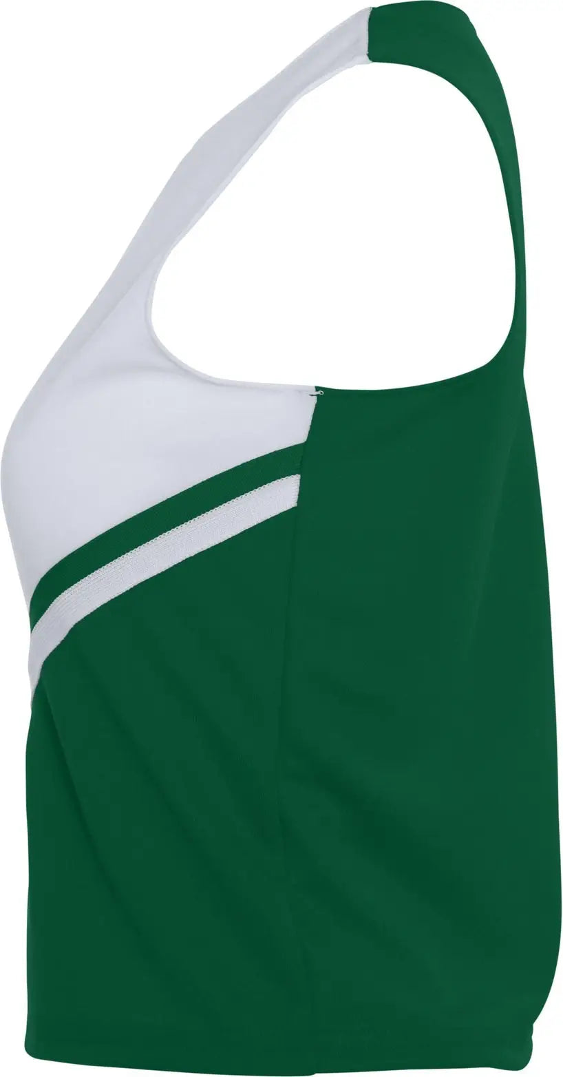 Augusta 9111 Girls Pride Shell - Dark Green White