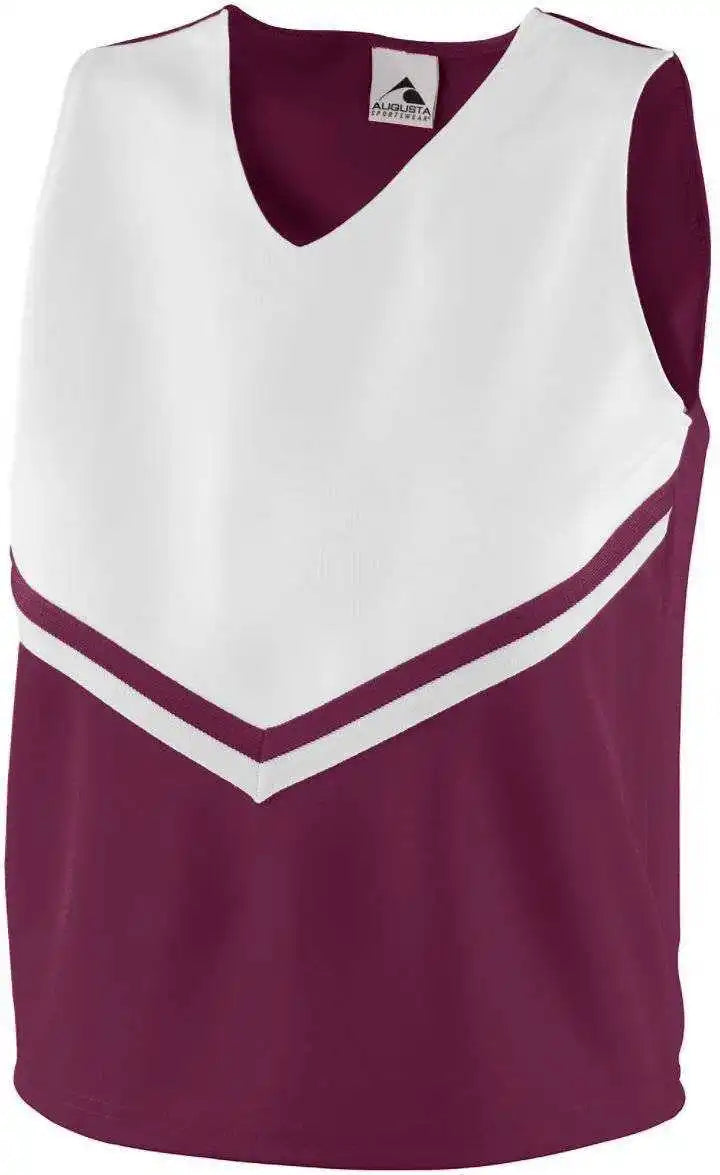 Augusta 9111 Girls Pride Shell Maroon White