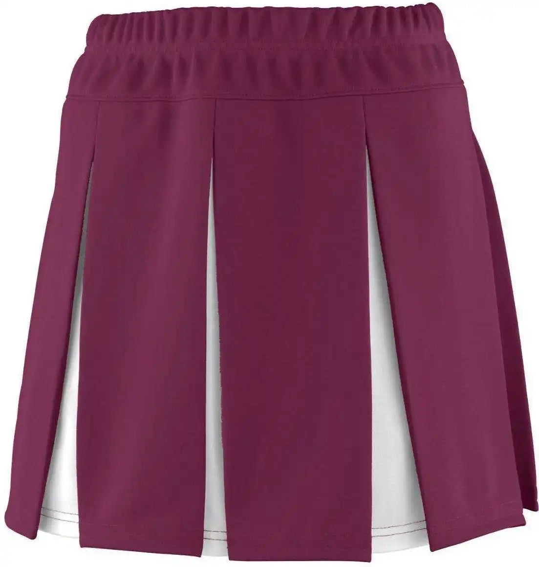 Augusta 9116 Girls Liberty Skirt - Maroon White